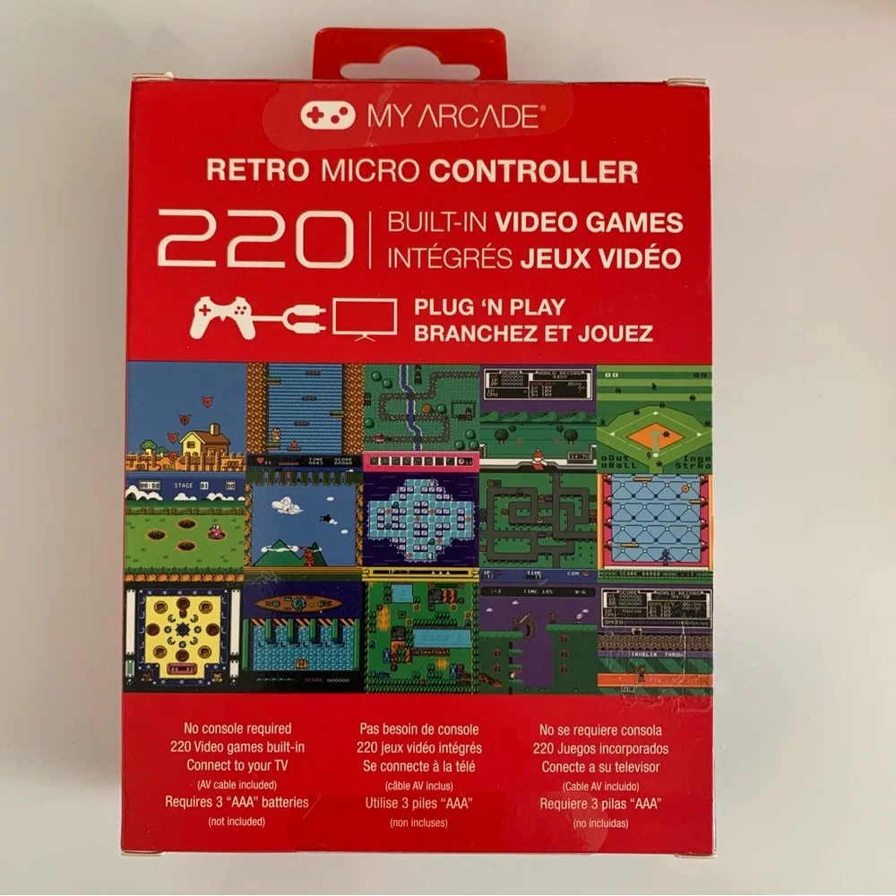 LOT of 4 MY ARCADE RETRO MICRO CONTROLLER 220 Built In Video Plug ‘n Play NEW